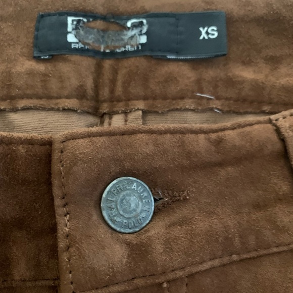 90s Luxury Ralph Lauren 100% Lamb Leather suede pants - Picture 3 of 7